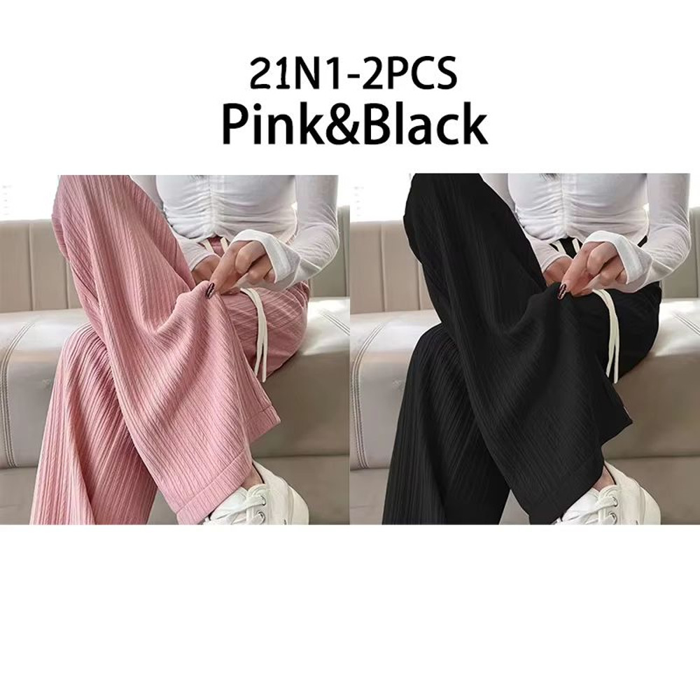 2025 HighWaist Bubble Cloud Puff Pants Draped WideLeg Narrow Straight Fit 16