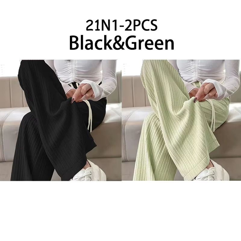 2025 HighWaist Bubble Cloud Puff Pants Draped WideLeg Narrow Straight Fit 18