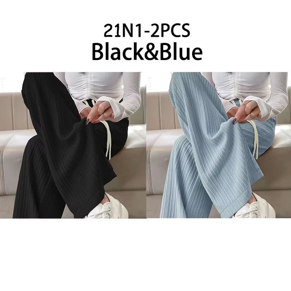 2025 HighWaist Bubble Cloud Puff Pants Draped WideLeg Narrow Straight Fit 19