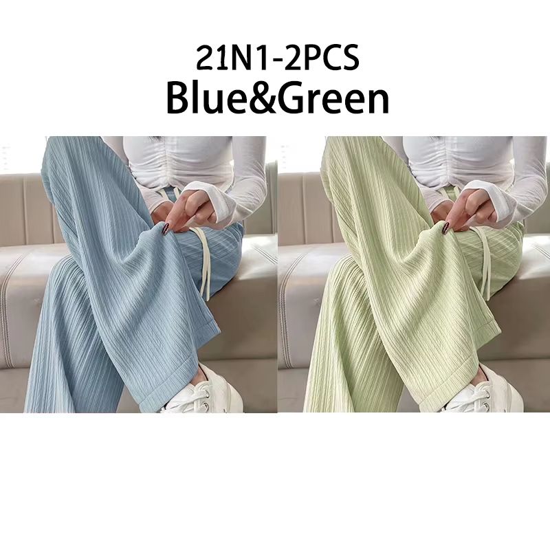 2025 HighWaist Bubble Cloud Puff Pants Draped WideLeg Narrow Straight Fit 20