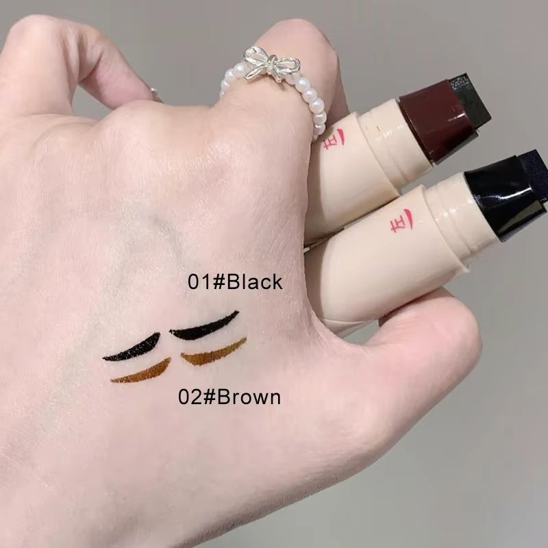 Lazy DualHead Eyeliner Stamp Waterproof FastDrying Liquid Liner Pen 1