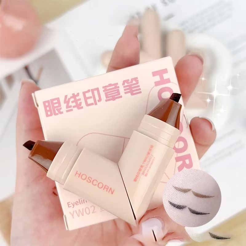 Lazy DualHead Eyeliner Stamp Waterproof FastDrying Liquid Liner Pen 4