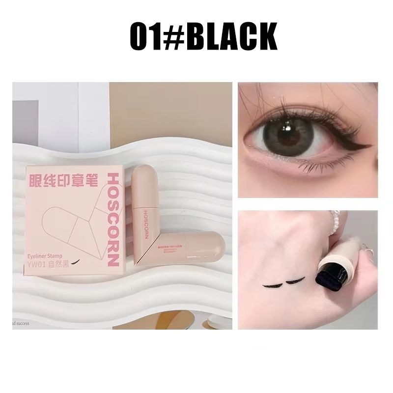 Lazy DualHead Eyeliner Stamp Waterproof FastDrying Liquid Liner Pen 6