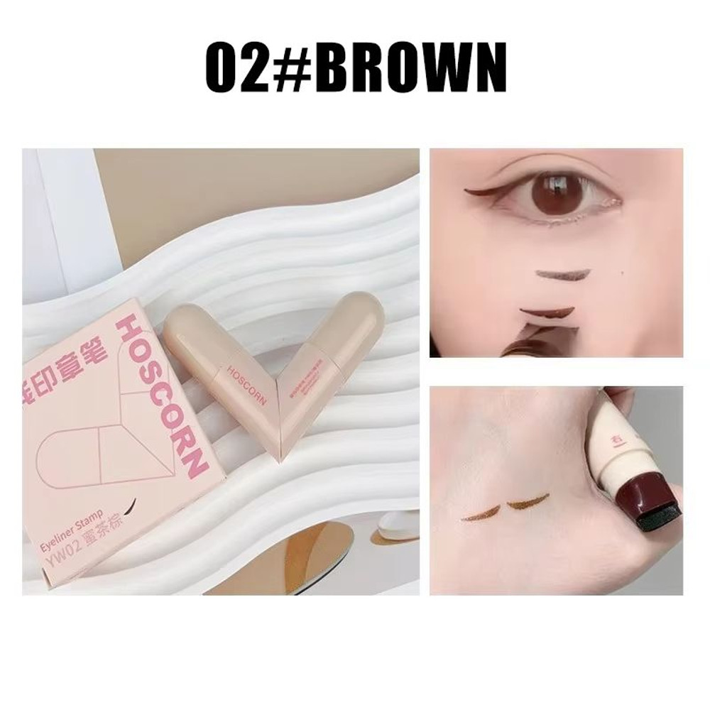Lazy DualHead Eyeliner Stamp Waterproof FastDrying Liquid Liner Pen 7