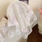 Korean Lace Bow Triangular Scarf Elegant Retro Headscarf Y2K Bandana For Women 1