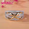 Infinity Bowknot 8 Eternity Ring Sterling Silver Cubic Zirconia Promise Jewelry 0