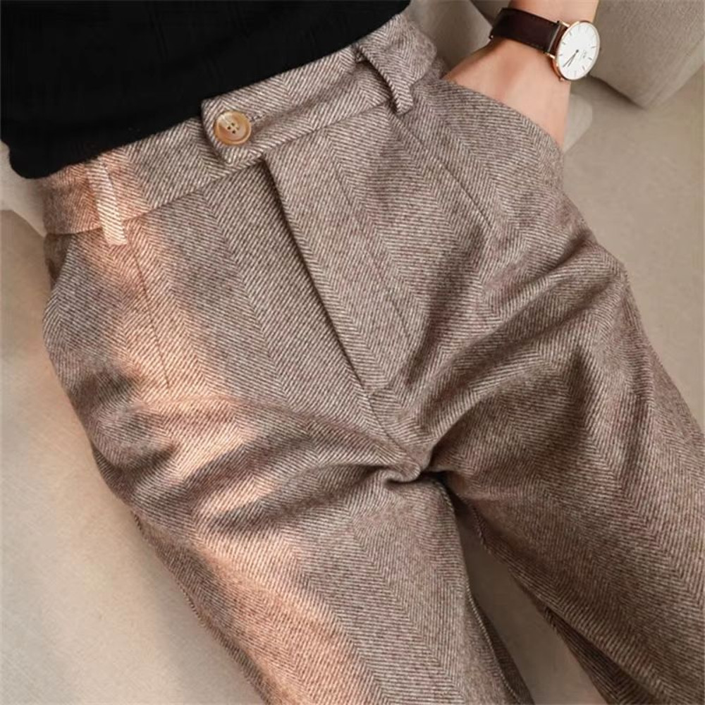 ElevateFit High Waist Office Pants Korean Style Casual Slim Harem Trousers 6
