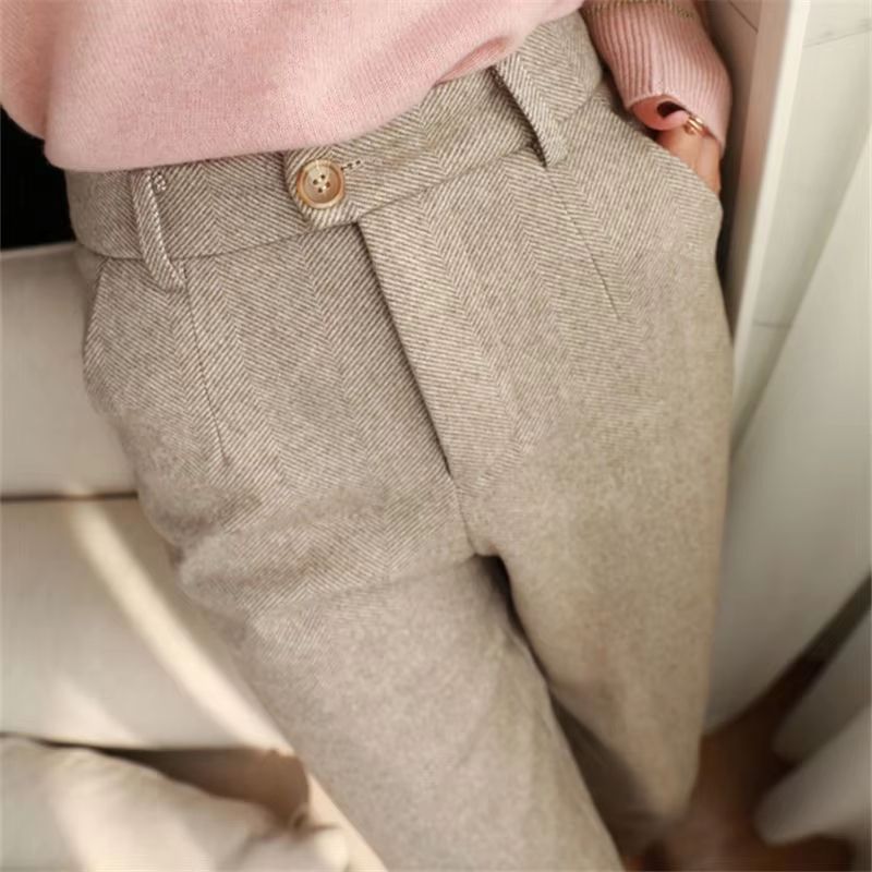 ElevateFit High Waist Office Pants Korean Style Casual Slim Harem Trousers 10
