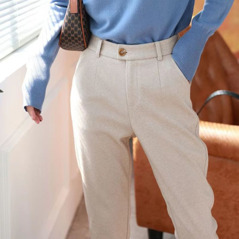 ElevateFit High Waist Office Pants Korean Style Casual Slim Harem Trousers 7