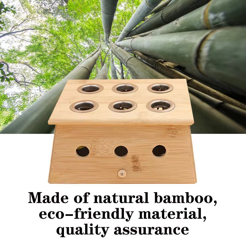 Natural Bamboo Moxibustion Box Traditional Moxa Therapy Burner For Pain Relief Acupuncture Body M 1