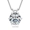 RAPRGOLD Moissanite Solitaire Pendant Necklace S925 Sterling Silver Jewelry For Women 14