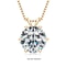 RAPRGOLD Moissanite Solitaire Pendant Necklace S925 Sterling Silver Jewelry For Women 15