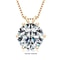 RAPRGOLD Moissanite Solitaire Pendant Necklace S925 Sterling Silver Jewelry For Women 16
