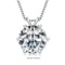 RAPRGOLD Moissanite Solitaire Pendant Necklace S925 Sterling Silver Jewelry For Women 17