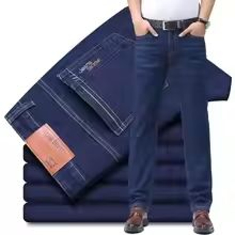 Summer Thin Elastic Waist Cotton Straight Casual Mens Pants 7