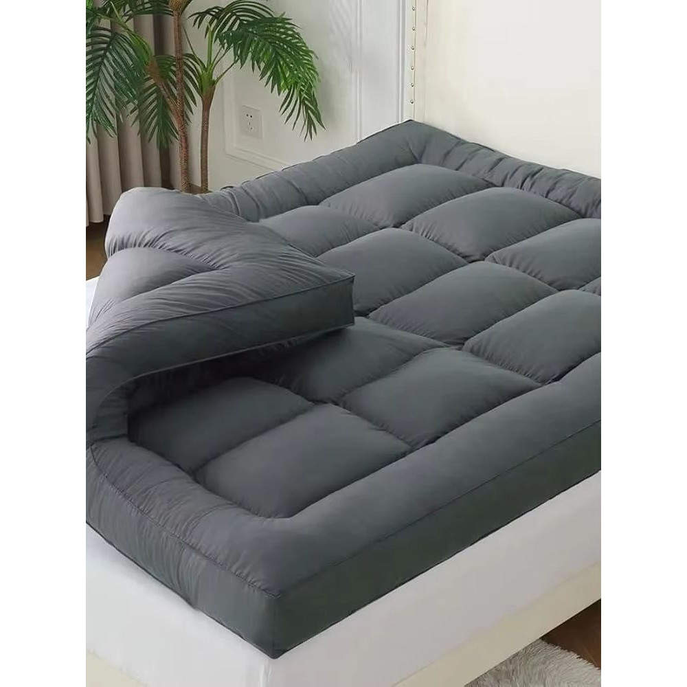 Extra Thick Cooling Mattress Topper Overfilled Down Alternative Pad For Back Pain Relief 6