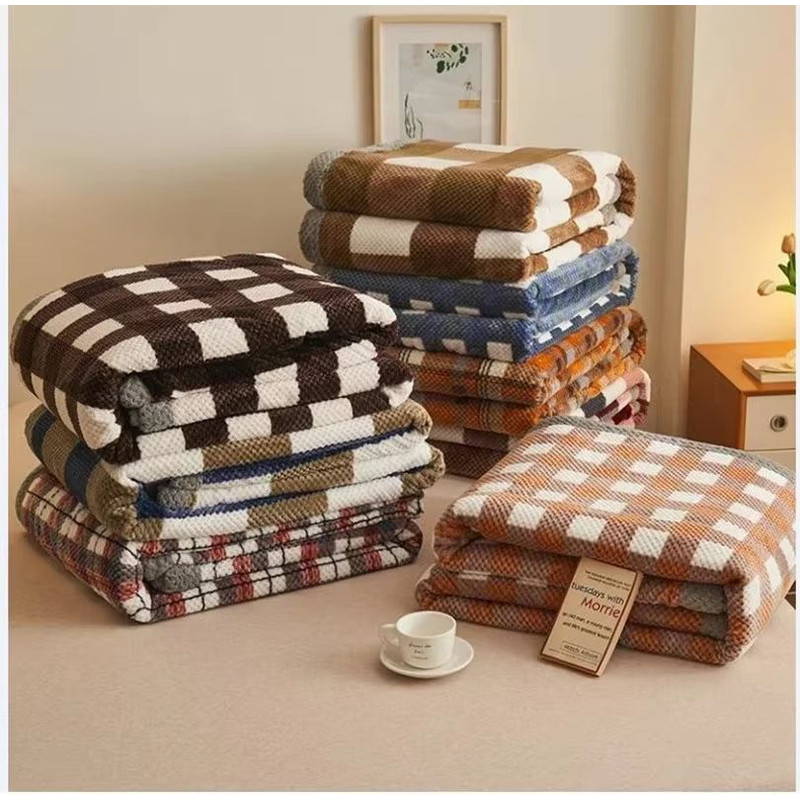 Soft Chenille Knit Throw Blanket Handmade Crochet Style Machine Washable For Couch Bed 2