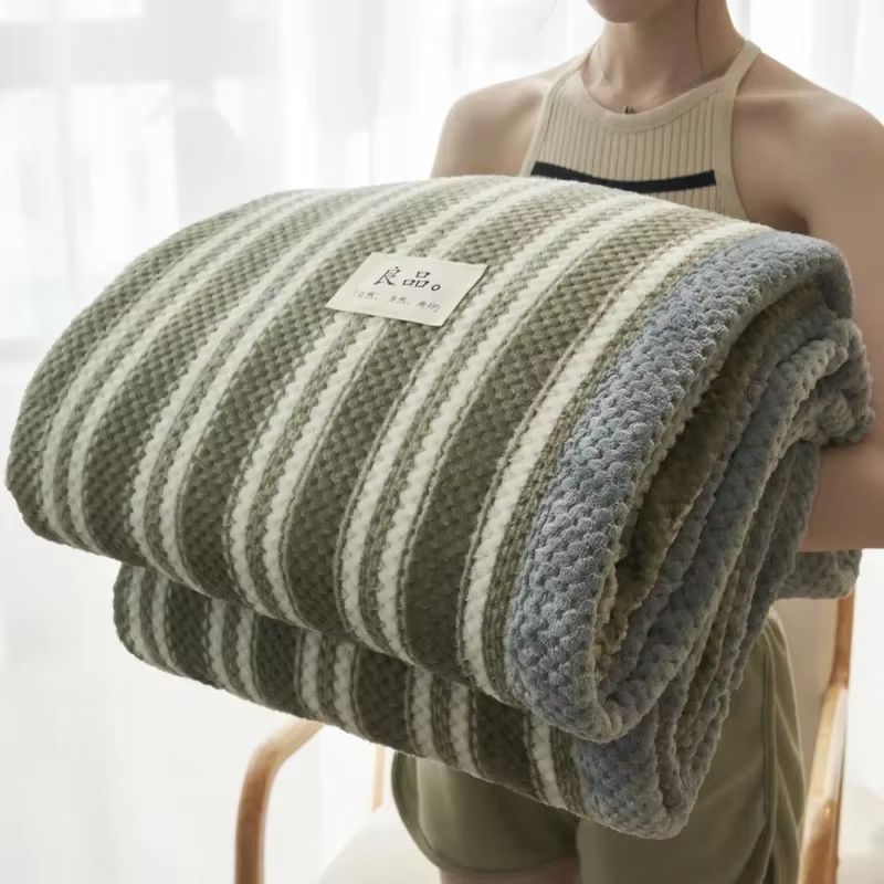 Soft Chenille Knit Throw Blanket Handmade Crochet Style Machine Washable For Couch Bed 6