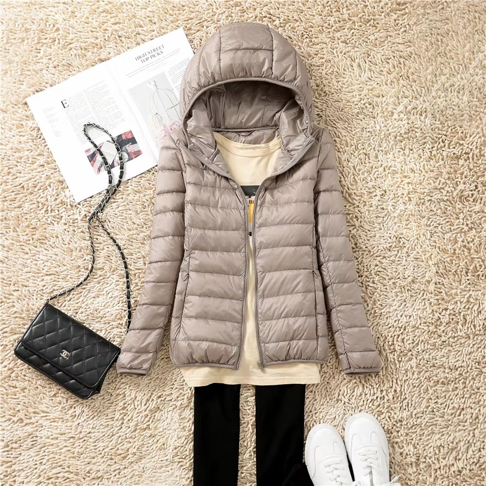 UltraLight Womens Puffer Jacket Plus Size 5XL7XL Packable Hooded Down Coat For Spring Autumn 11