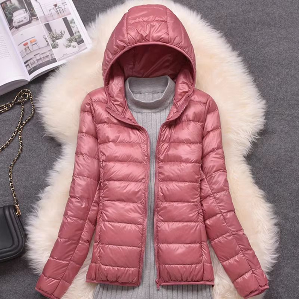 UltraLight Womens Puffer Jacket Plus Size 5XL7XL Packable Hooded Down Coat For Spring Autumn 4