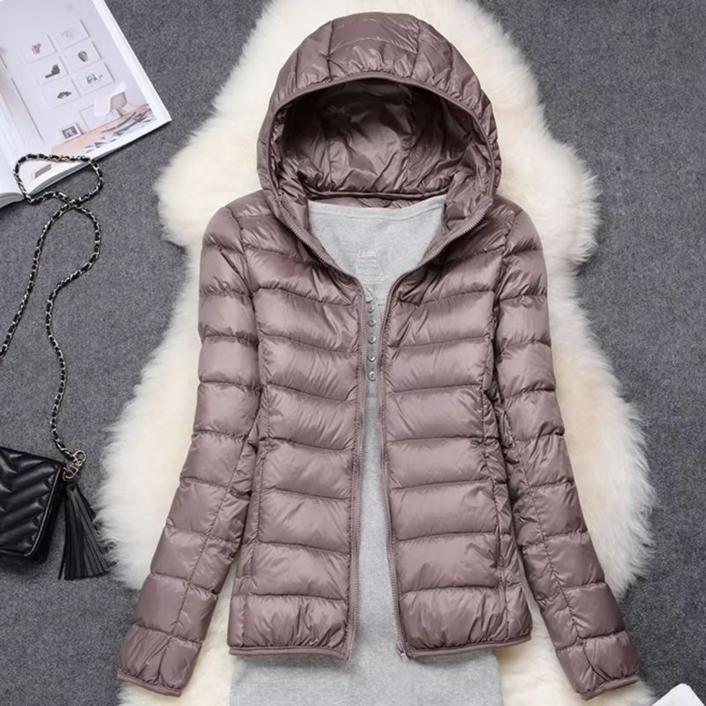 UltraLight Womens Puffer Jacket Plus Size 5XL7XL Packable Hooded Down Coat For Spring Autumn 5