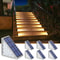 LED Step Lamp Solar Stair Light Outdoor IP67 Waterproof Deck And Pathway Lighting With Anti Theft D 0