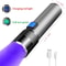 USB Rechargeable 365nm UV Flashlight Portable Aluminum Ultraviolet Light Torch And Black Light Pet 2