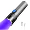USB Rechargeable 365nm UV Flashlight Portable Aluminum Ultraviolet Light Torch And Black Light Pet 4