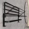 Matte Black Folding Towel Rack 50CM Wall Mount Aluminum Holder With Hook 3