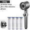 High Pressure 3 Mode Shower Head Water Saving Handheld SPA Massage With Anion Filter 12