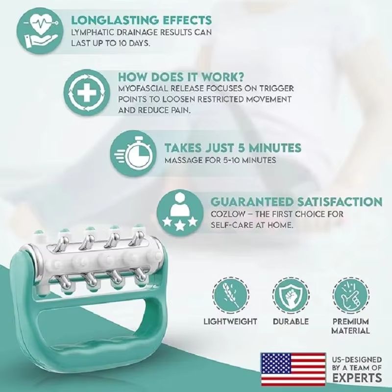 MyoRelease Handheld Lymphatic Scar Tissue Massager Green 5