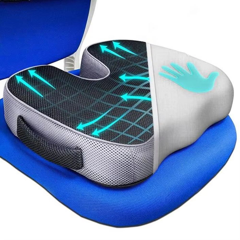 Orthopedic Memory Foam Seat Cushion NonSlip Tailbone Cushion For Back Sciatica Prostate Pain Reli 5