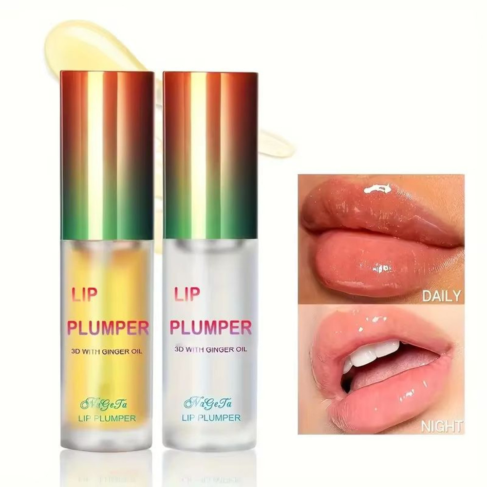 12Pcs Ginger Mint Lip Plumper Oil Hydrating Volumizing Serum For Fuller Smoother Youthful Lips 8