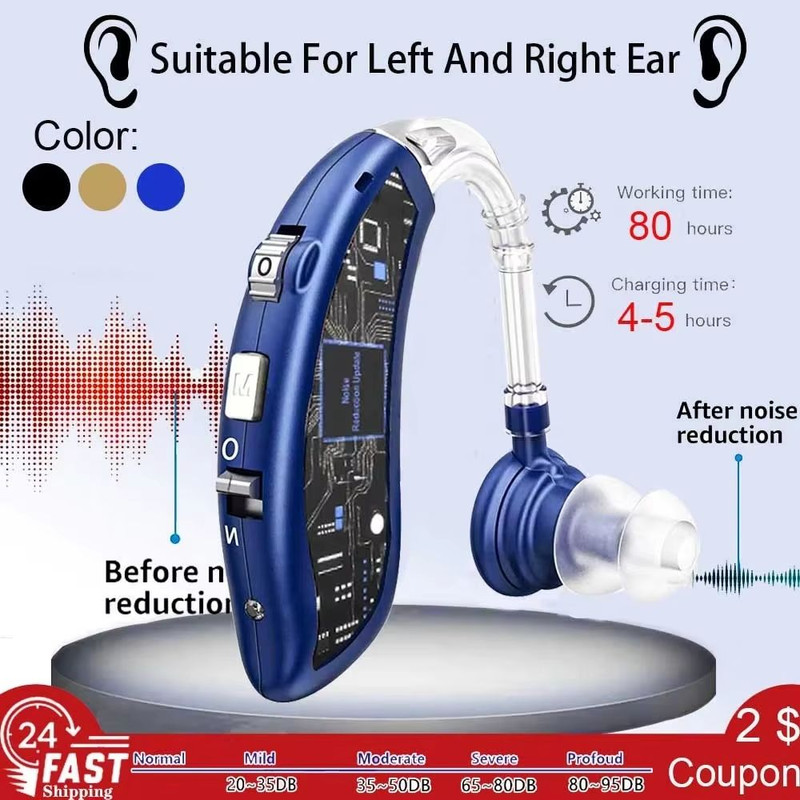 Mini Rechargeable Hearing Aids Adjustable Tone Digital Sound Amplifier For Elderly Hearing Suppor 7