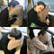 Upgraded Inflatable Travel Pillow Air Cushion Headrest With Chin Support For Plane Car And Office 1