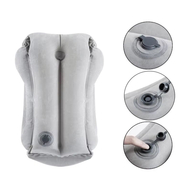 Upgraded Inflatable Travel Pillow Air Cushion Headrest With Chin Support For Plane Car And Office 3