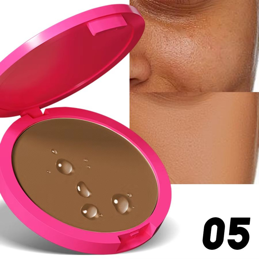 Natural Matte Pressed Powder Oil Control Brightening Face Base Foundation Compact Concealer 11