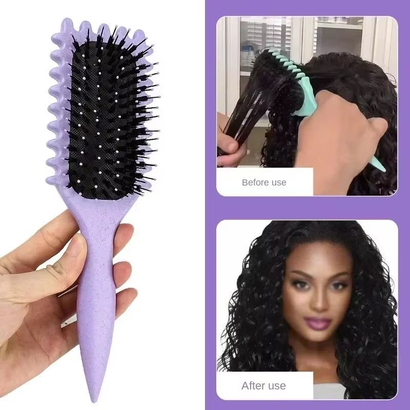 Salon Styling Curly Hair Brush Professional Detangling Shaping Tool For Mens And Womens Natural C 0