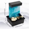 Tabletop Waterfall Fountain With LED Lights Relaxing Desktop Meditation Fountain Home Decor Accen 8