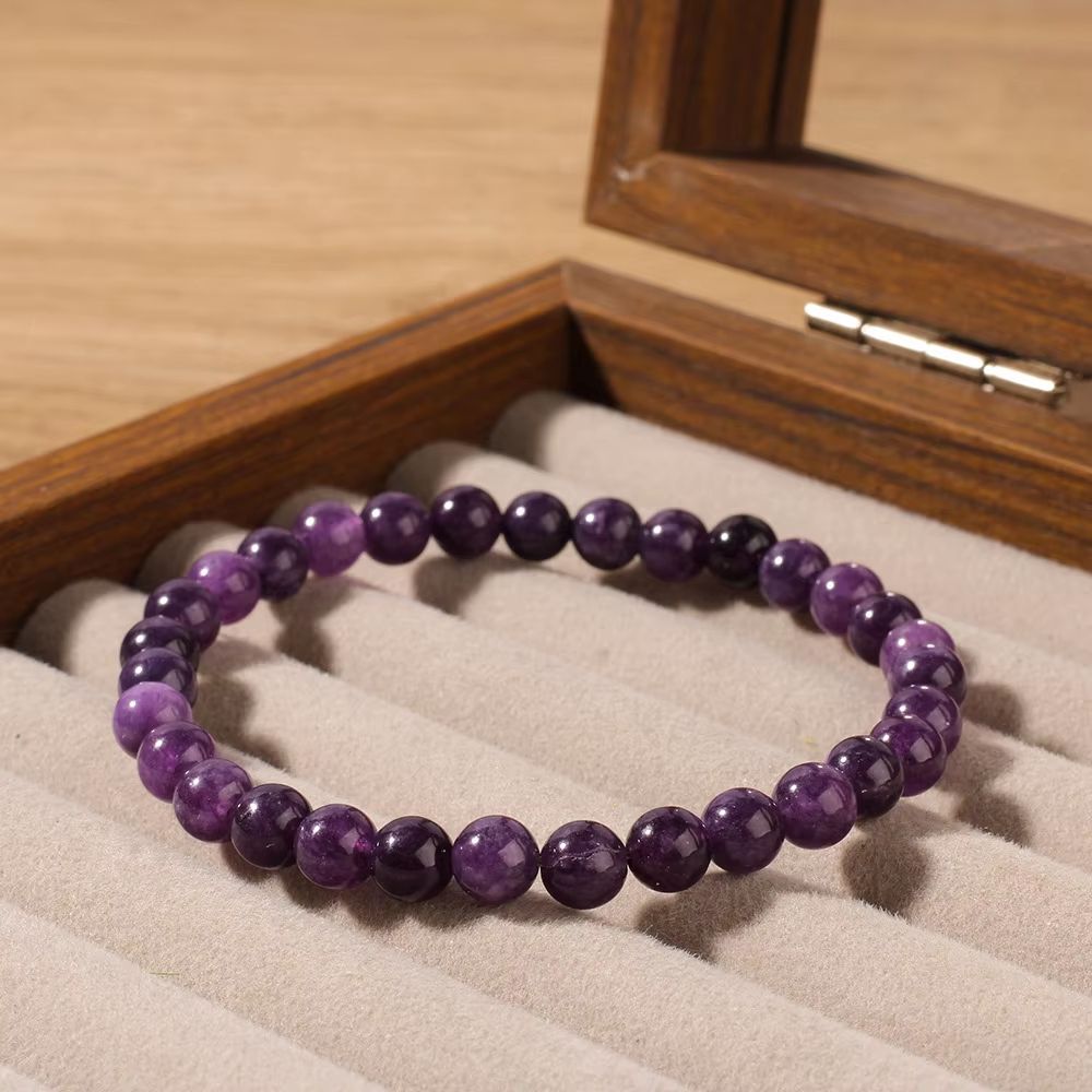 Natural Amethyst Bead Bracelet Genuine Healing Stone Stretch Jewelry For Men Women 6810mm 1