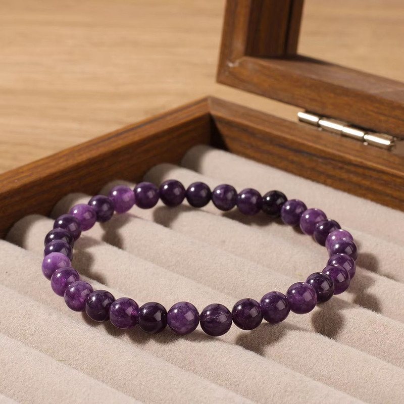 Natural Amethyst Bead Bracelet Genuine Healing Stone Stretch Jewelry For Men Women 6810mm 1