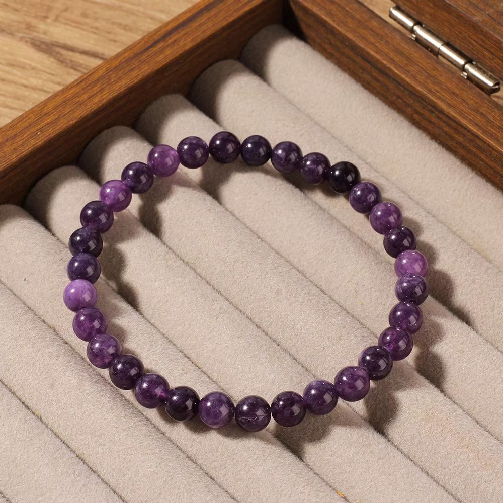 Natural Amethyst Bead Bracelet Genuine Healing Stone Stretch Jewelry For Men Women 6810mm 4