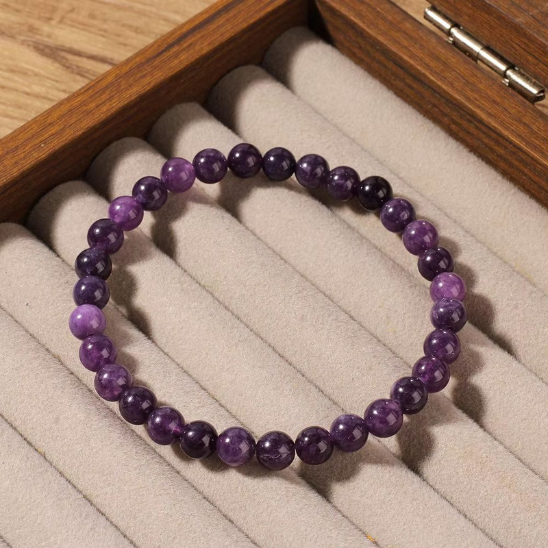 Natural Amethyst Bead Bracelet Genuine Healing Stone Stretch Jewelry For Men Women 6810mm 4