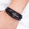 XQNI Luxury Mens Leather Bracelet Multicolor Cross Design Stainless Steel Adjustable Fashion Acces 4