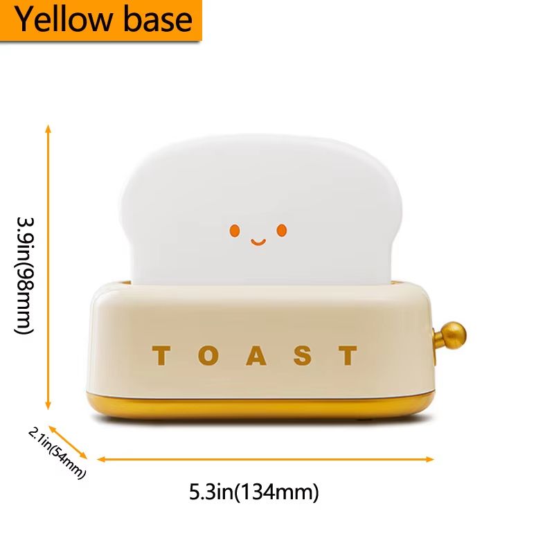 Creative Bread Toast Night Light USB Rechargeable LED Lamp For Bedroom Holiday Decor 7