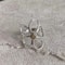 Handmade 925 Sterling Silver Big Flower Ring Minimalist Couple Jewelry Gift 2