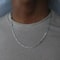 925 Sterling Silver Figaro Chain Necklace Hip Hop Long Necklace For Women Men 0