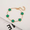 Luxury Gold Plated Clover Bracelet Adjustable Stainless Steel 316L Flower Jewelry For Women 9