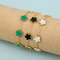 Luxury Gold Plated Clover Bracelet Adjustable Stainless Steel 316L Flower Jewelry For Women 3