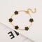 Luxury Gold Plated Clover Bracelet Adjustable Stainless Steel 316L Flower Jewelry For Women 8